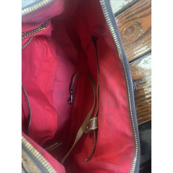 Dooney & Bourke Samba Hobo Bag Saddle Carmel Brown Pebble Leather Bag Purse Lock - Picture 14 of 16